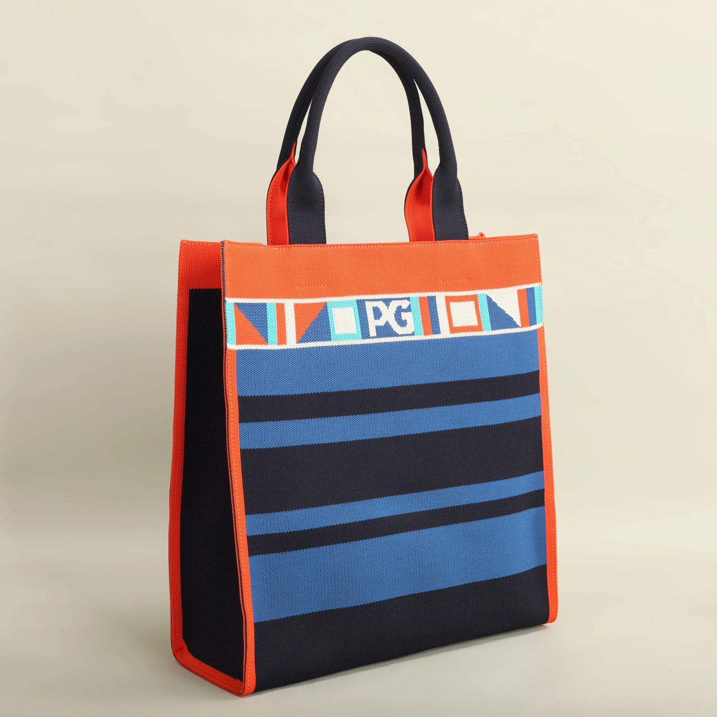 PG PATSY GARIS Unique style design shopping colorful striped handbag fashion shoulder bag