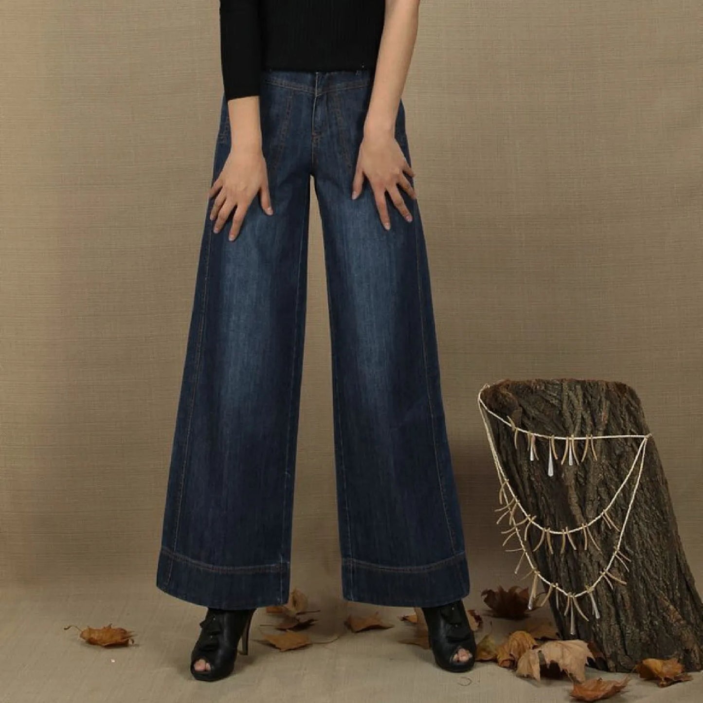 Y2k Vintage Pantalones Women'S Shaping Straight Leg Stretch Pants Seam Front Wide Leg Jeans Korean Streetwear Retro Trousers