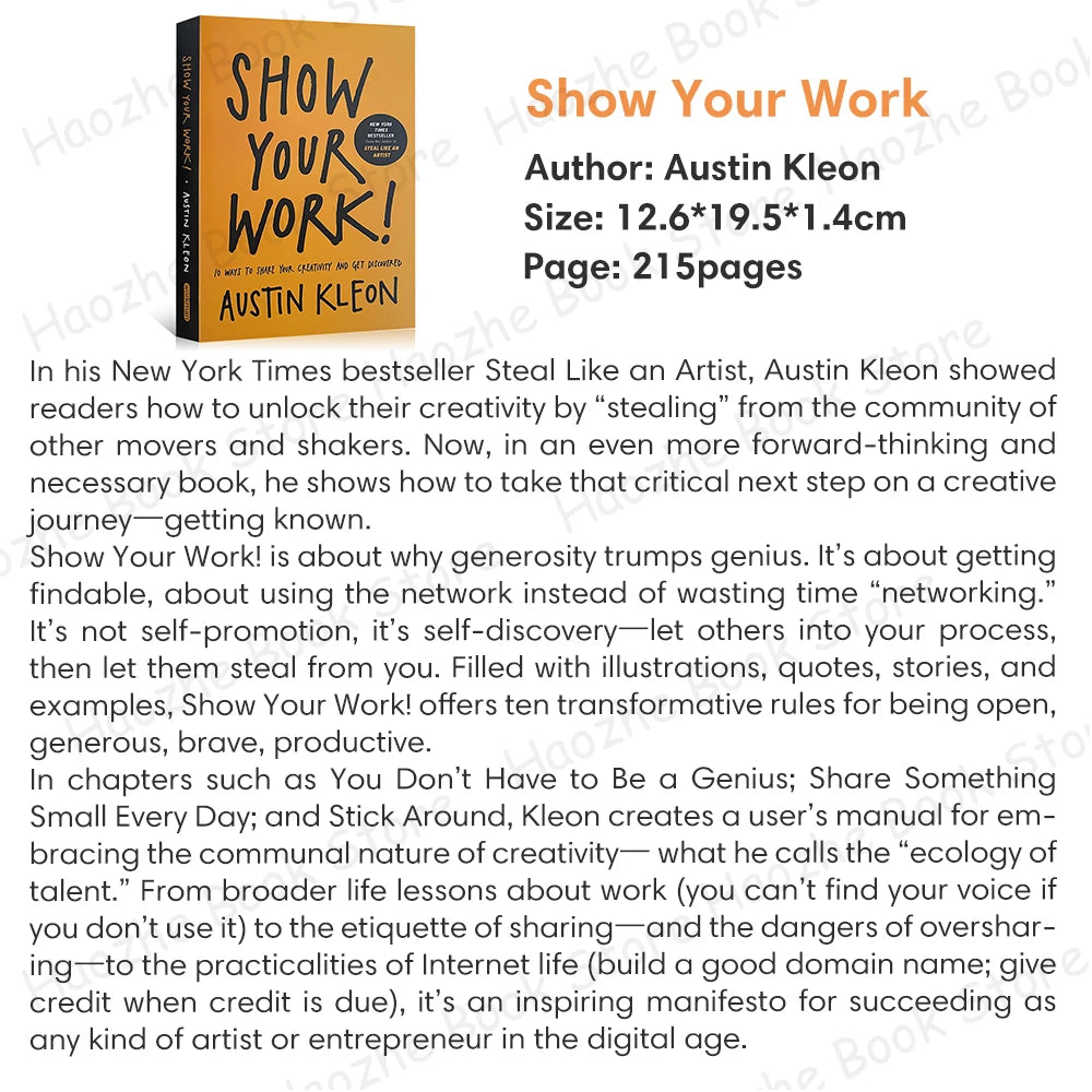 Show Your Work!: 10 Ways to Share Your Creativity and Get Discovered Creativity ENglish Book Paperback