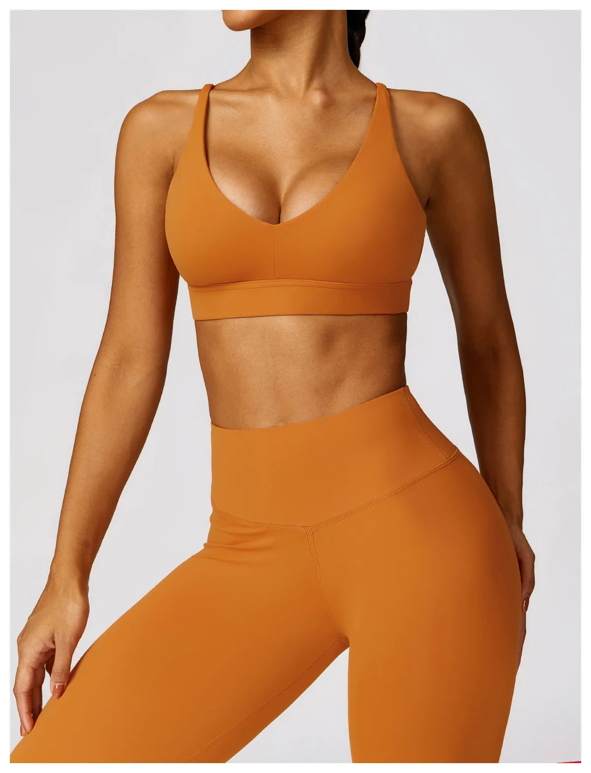 Yoga Set 2 Pieces Women Tracksuits Workout Sportswear Gym Clothing Fitness Long Sleeve Crop Top High Waist Leggings Sports Suits