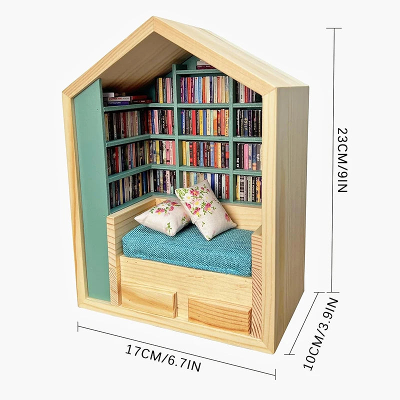 Creative Anti-Anxiety Bookshelf Miniature Book Match Boxes Gift Shake Away Your Anxiety Doll House Decoration Gifts