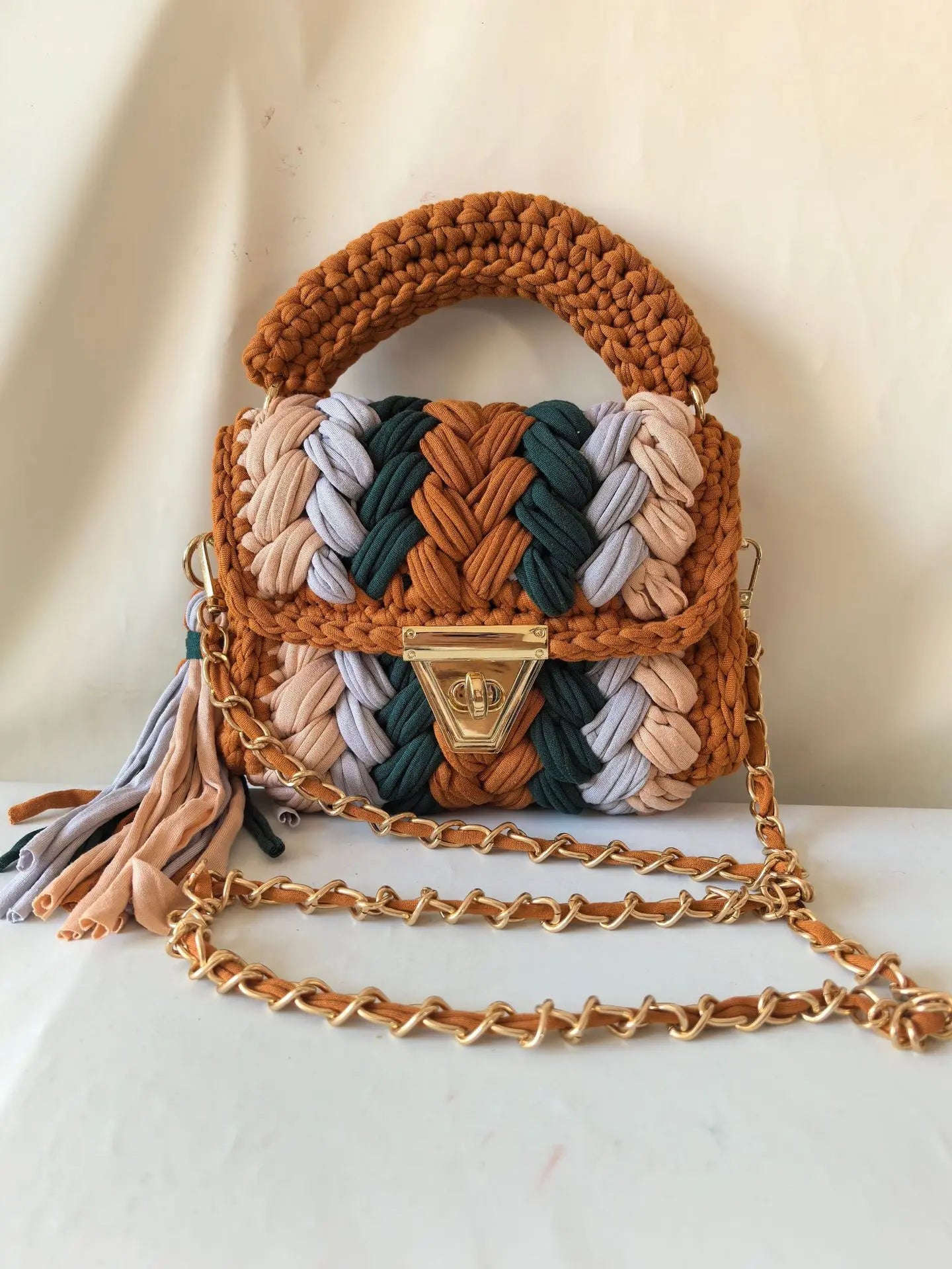 Women's Bag Hot Selling Shoulder Bag Handmade Crochet Bag with Contrasting Woven Bag Luxury Designer Handbag Bags for Women