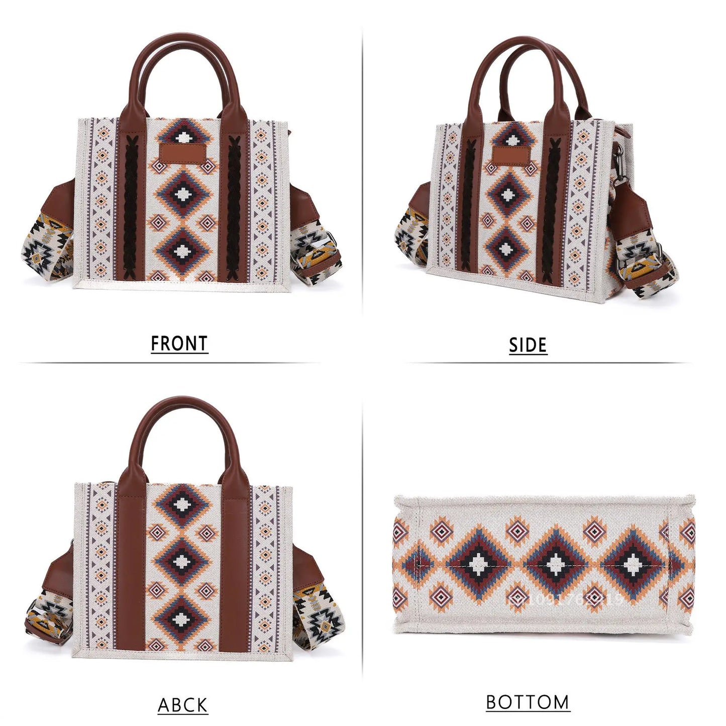 Women Handbags Western Wallet Female Shoulder Bohemian Aztec Shoulder Bag Shopping Tote Bag Large Capacity Travel Bag