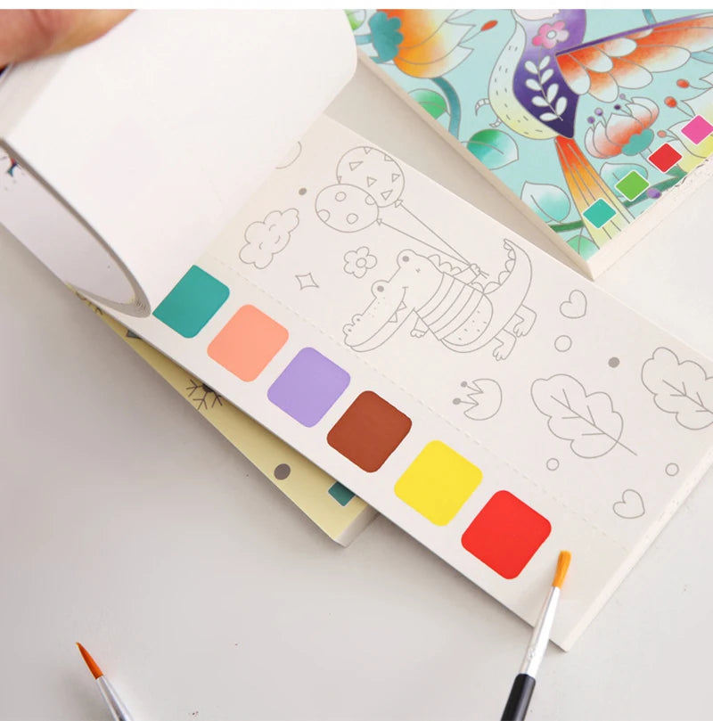 Take n Paint - 6 color Watercolor Tear Out Books for all ages