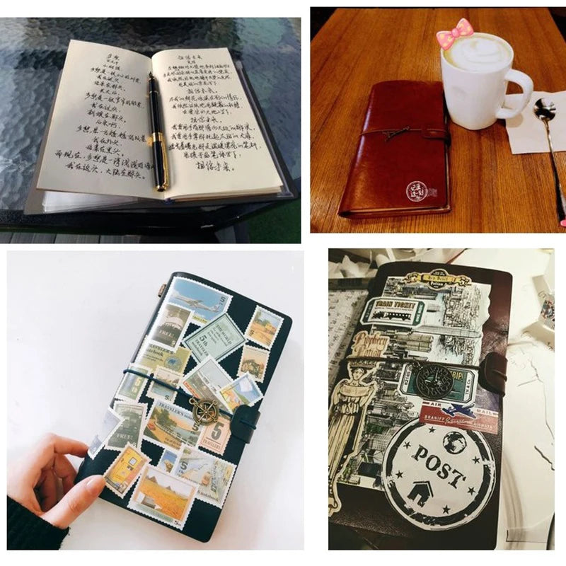 Retro Leather Strap Creative Hand Ledger Creative Multifunctional A6 Retro Portable Travel Loose-leaf Notepad Diary Notebook