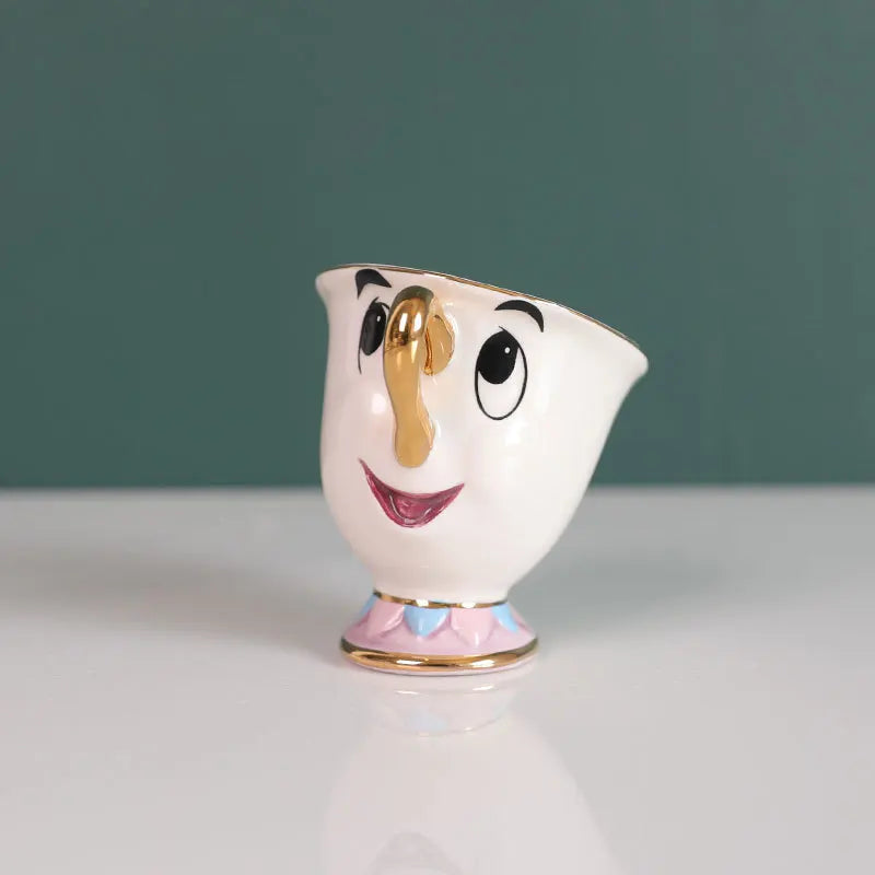 Disney Teapot Cute Cartoon Beauty And The Beast Coffee Pots Mug Mrs Potts Chip Cup Tea Pots Cup One Tea Sets Gift Droshipping