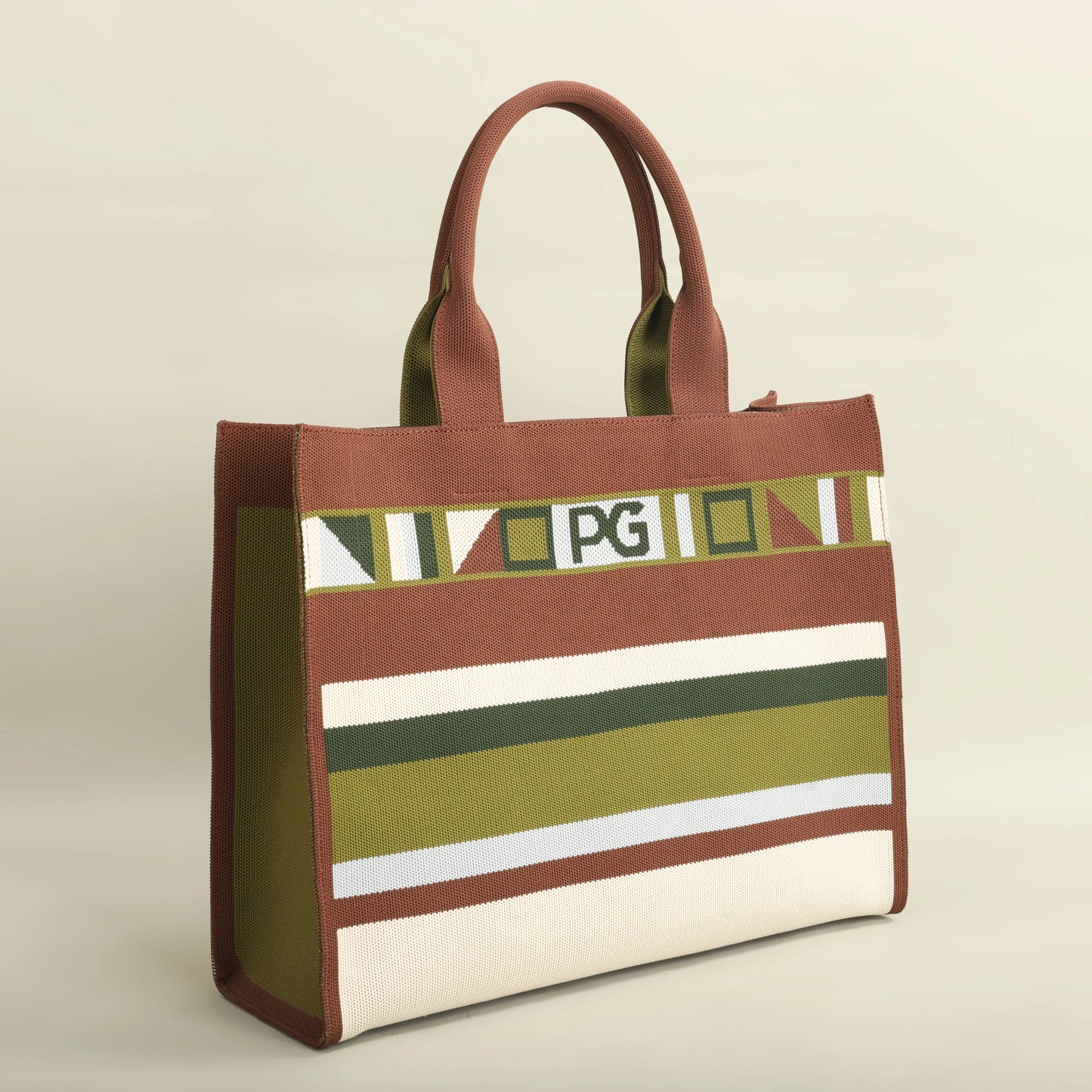 PG PATSY GARIS Unique style design shopping colorful striped handbag fashion shoulder bag