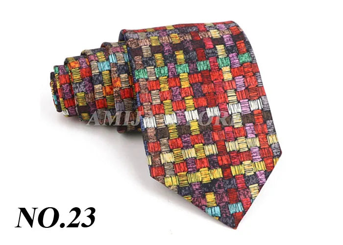 Vintage Imitation Silk Ties Men's Fashion 8cm Graffiti Painting Floral Necktie For Men Wedding Business Soft Printing Tie Wed Gi