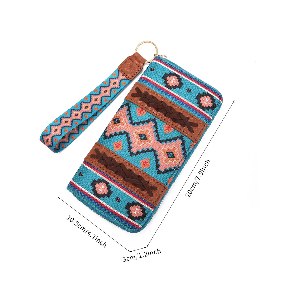 European American Retro Zipper Wallet Cotton Linen Printed Bohemian Style Women's Handbag Wallets Trend Versatile Card Bags