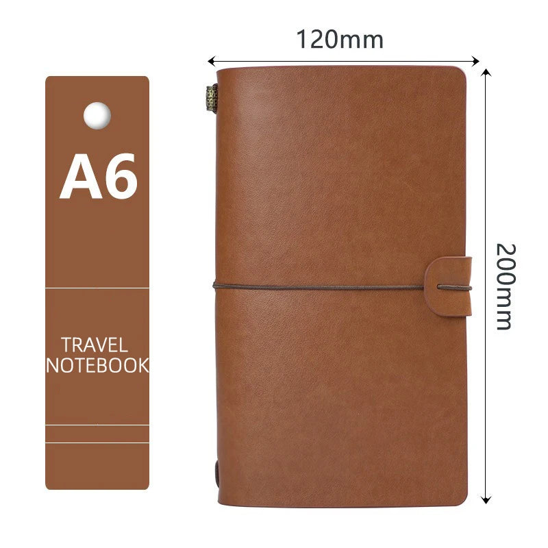 Retro Leather Strap Creative Hand Ledger Creative Multifunctional A6 Retro Portable Travel Loose-leaf Notepad Diary Notebook