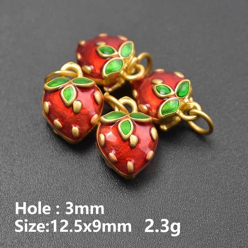 10Pcs/Lot Mix Styles Cute Sweets Candy Birthday Cake Charms Enamel Ice Cream Doughnut Breloques Jewelry Accessories Wholesale