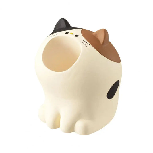 Pen Holder Resin Holder Desktop Organizer Stand for Students Mini Cat Dog Pen Stand