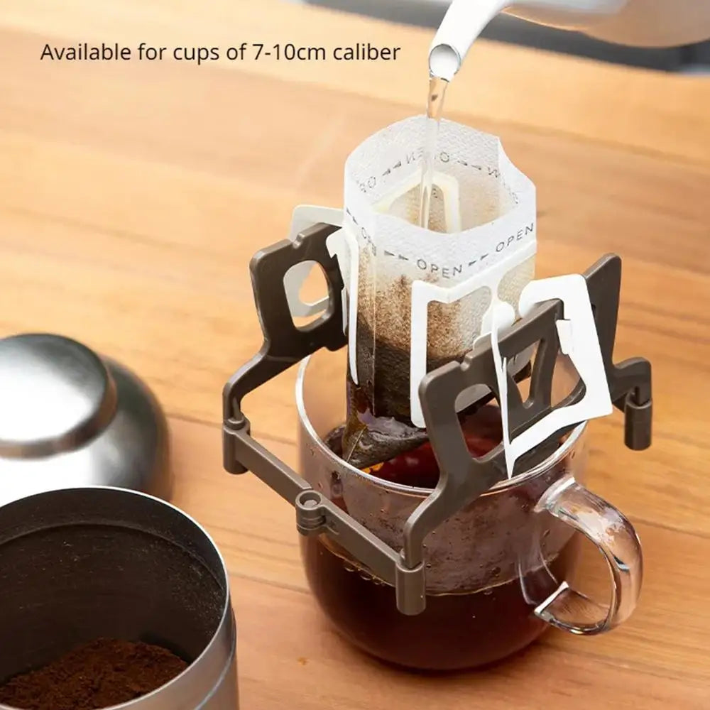 1PC Coffee Filter Holder Portable Reusable Outdoor Tea Filters Dripper Baskets Disposable Ears Drip Paper Bags Shelf Coffeeware