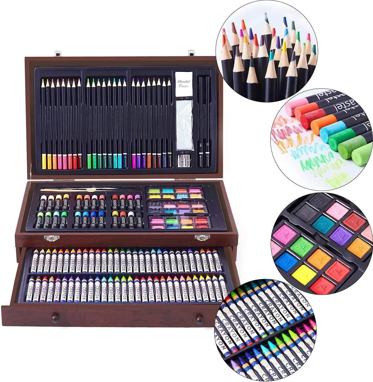 140pcs/Set Painting Drawing Art Set Paint Brushes Markers Watercolor Colour Pen Watercolor Pencils Art Supplies Kids Gift Anime