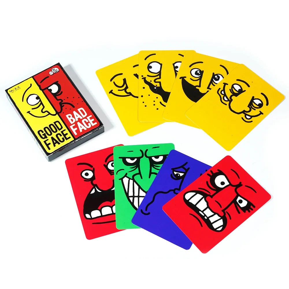 Good Face Bad Face Card Game Hilarious Party Travel Game Card Variety Board Game for Family Party Grimace Masks for Child Adult Valentines Gift