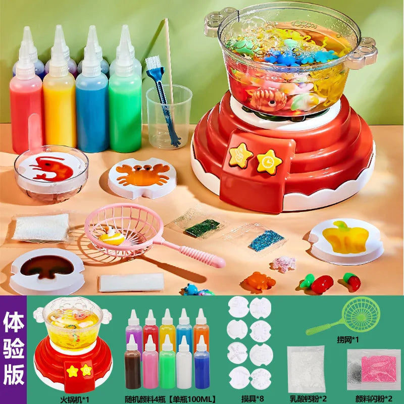 Magic Water Elf Kit with Hot Pot Machine DIY Fairy Handmade Cooking Pretend Play Toys Children festival birthday Kid gift Toy