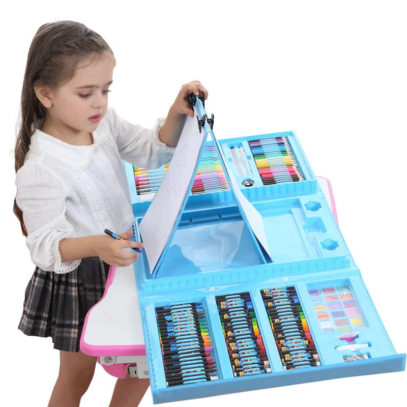 150-208 Pcs Art Set Watercolor Markers Crayons Water Pen Drawing Set Artist Painting Tools For Boys Girls Birthday Gifts