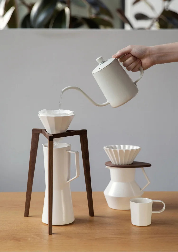 Porcelain Hand Made Coffee Pot Set, Creative, Modern, Simplicity, Household, Fashion Filter, Paper Box, Cup Holders, New