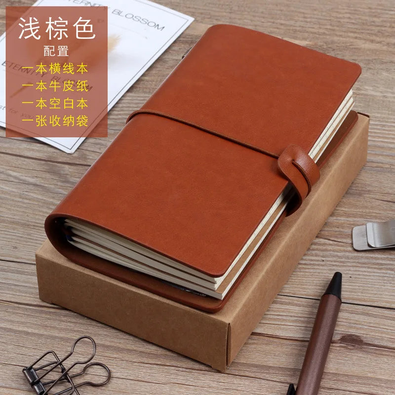 Creative Notebook Travel Ledger A6 Loose-leaf Simple Diary Retro Portable Ledger