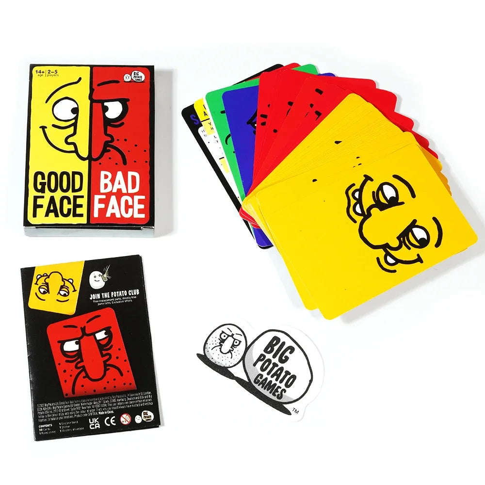 Good Face Bad Face Card Game Hilarious Party Travel Game Card Variety Board Game for Family Party Grimace Masks for Child Adult Valentines Gift