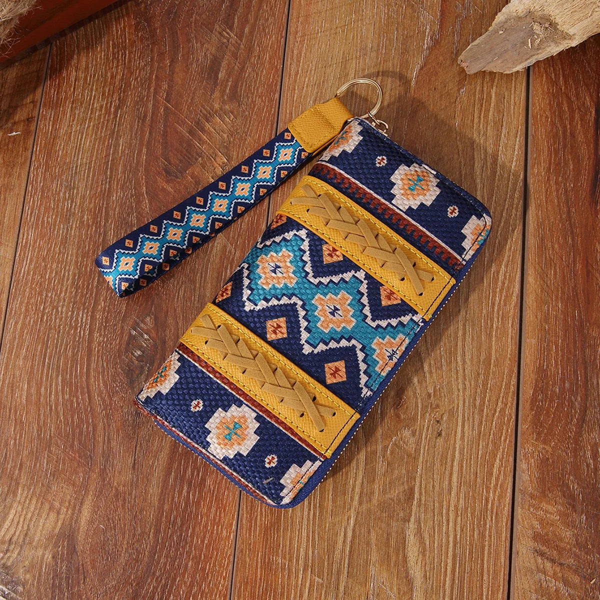 European American Retro Zipper Wallet Cotton Linen Printed Bohemian Style Women's Handbag Wallets Trend Versatile Card Bags