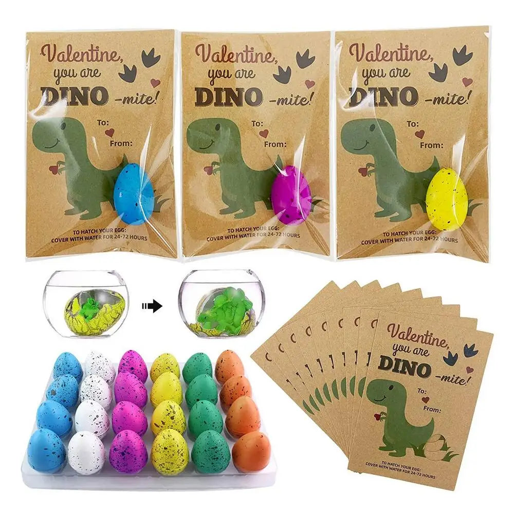 New 2023 Gift Magic Hatching Growing Dinosaur Egg Treat Kids Birthday Party Favor Baby Shower Guest Gift Pinata Educational Toys Valentines Gift