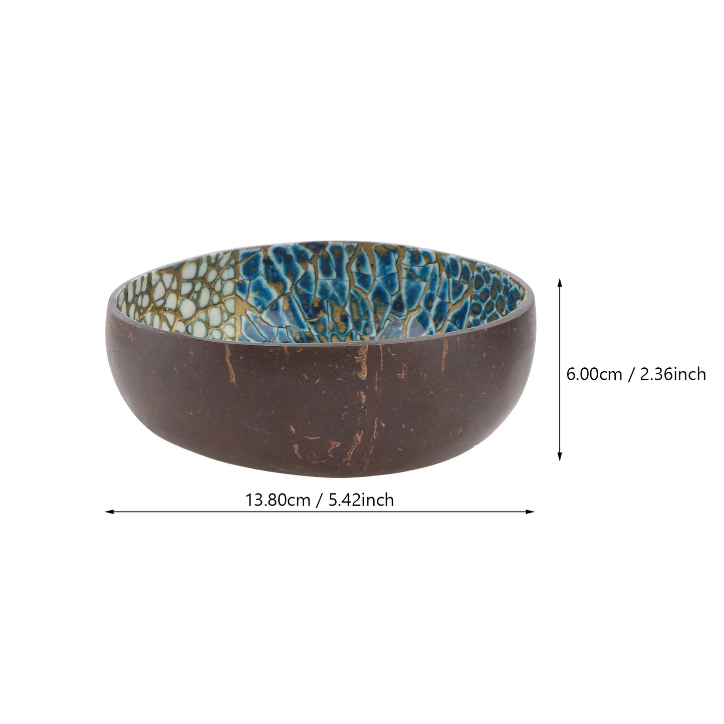 Natural Superior Coconut Bowl Splash Ink Coconut Shell Candy Storage Bowl Container Desk Ornament Creative Handicraft Decoration