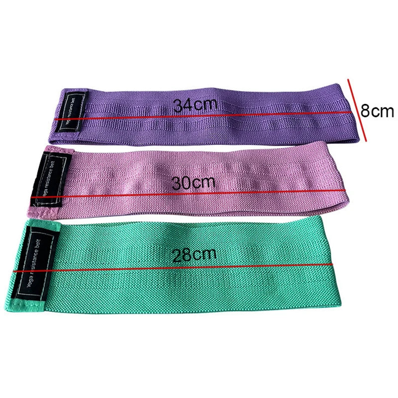 Exercise Fitness Resistance Bands Hip Stretch Yoga Legs Butt Anti Slip Band Elastic Fitness Workout Equipment Training Belt