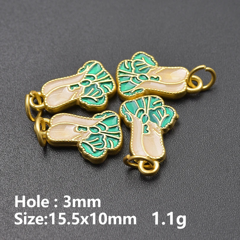 10Pcs/Lot Mix Styles Cute Sweets Candy Birthday Cake Charms Enamel Ice Cream Doughnut Breloques Jewelry Accessories Wholesale