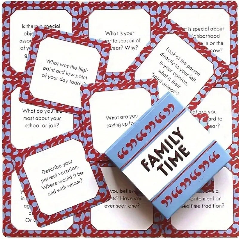 Table Card Game for Family Gatherings 50 Conversation Cards After Dinner Amusements Game Portable Camping and Holiday Games