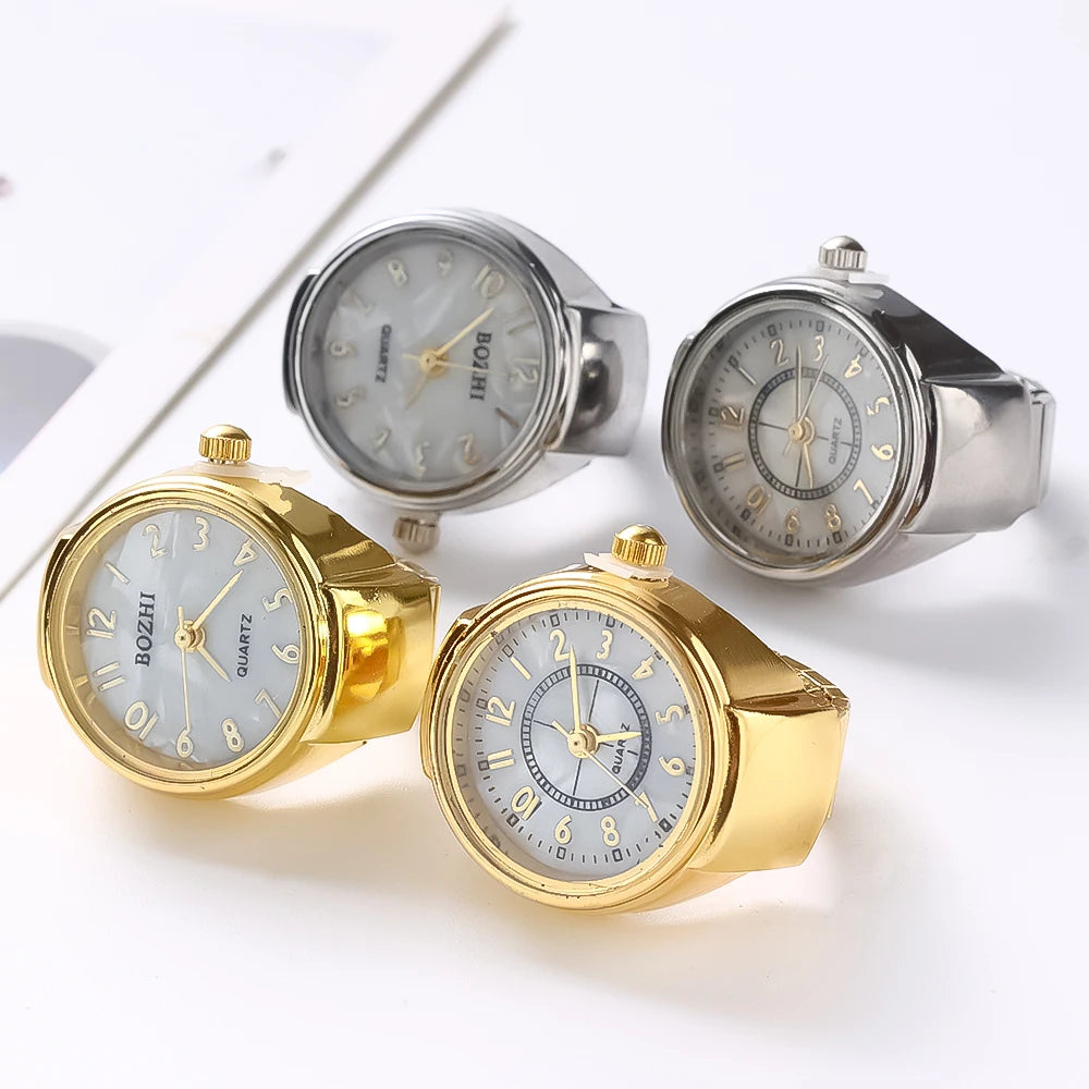 Rings Finger Watches Fashion Party Quartz Watches Unisex Couple Rings Jewelry Gift Real