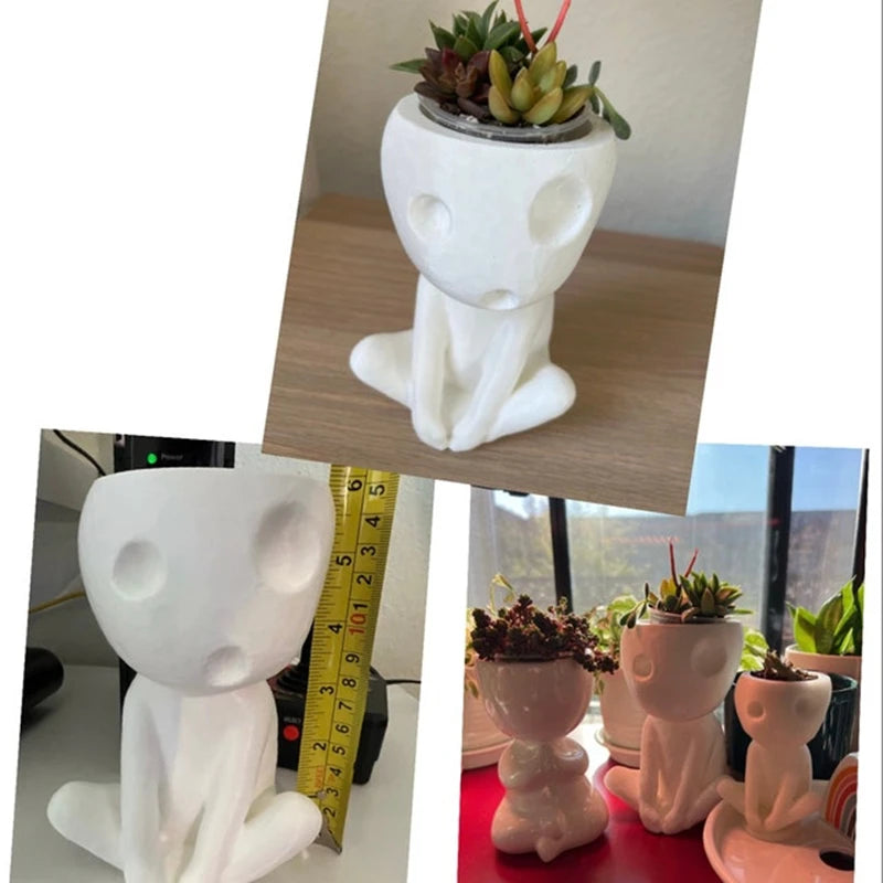 Kawaii Tree Elves Planter Pot Kodama Gardening Pot Small Plant Holder Air Plant Holder Plant Pots Flower Pots for Indoor Plants