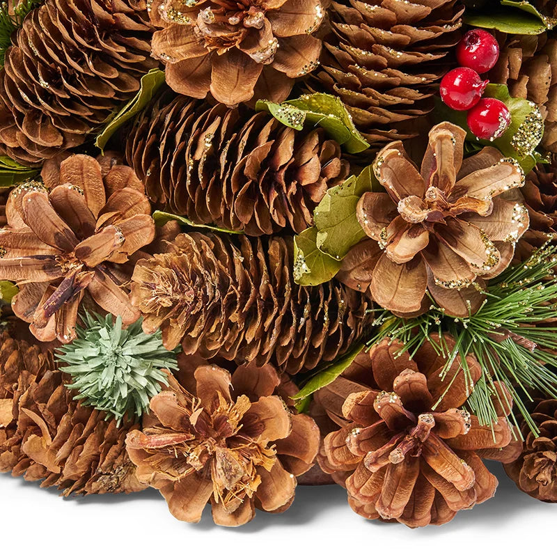 Tabletop PINE CONE TREE , Mini Tree with Pine Cone Ornaments for Home Desktop Xmas Tabletop Decoration