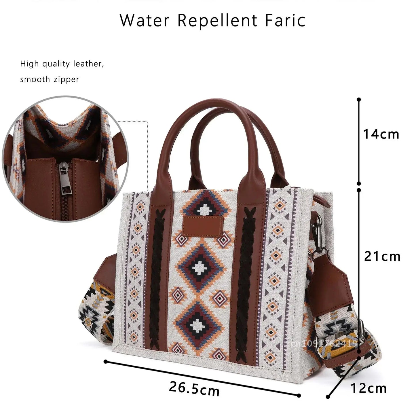 Women Handbags Western Wallet Female Shoulder Bohemian Aztec Shoulder Bag Shopping Tote Bag Large Capacity Travel Bag