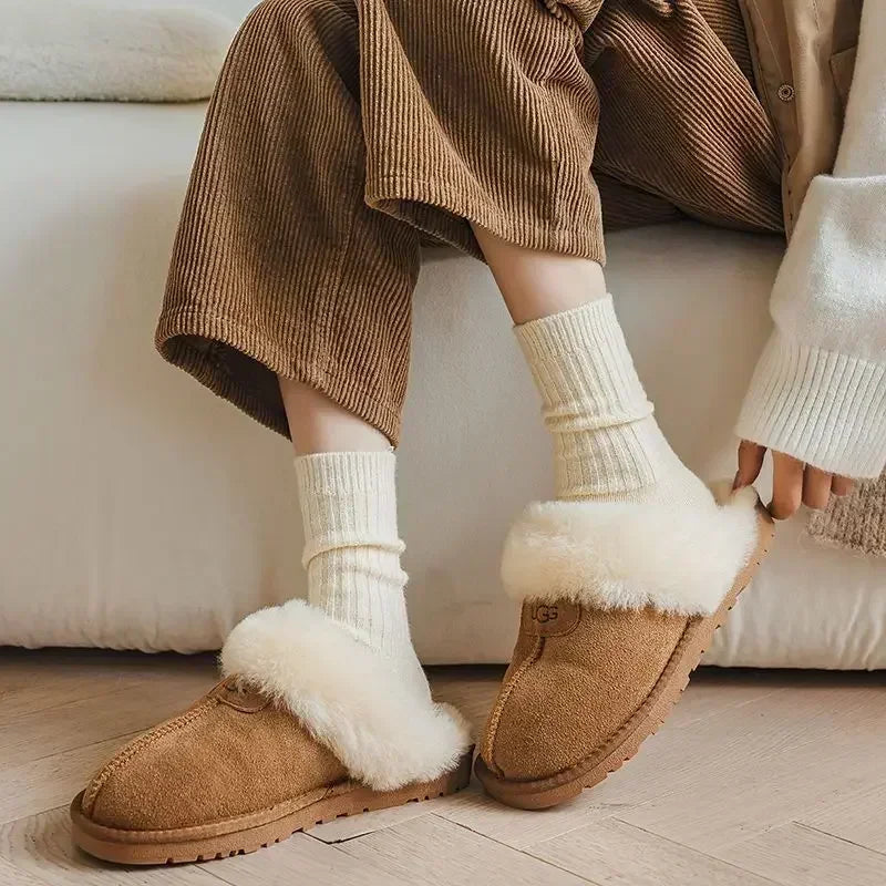 Thermal Wool Cashmere Long Sock for Women Homewear Sleeping Thicken Warm Crew Socks Women Socks Autumn Winter Calcetines Mujer