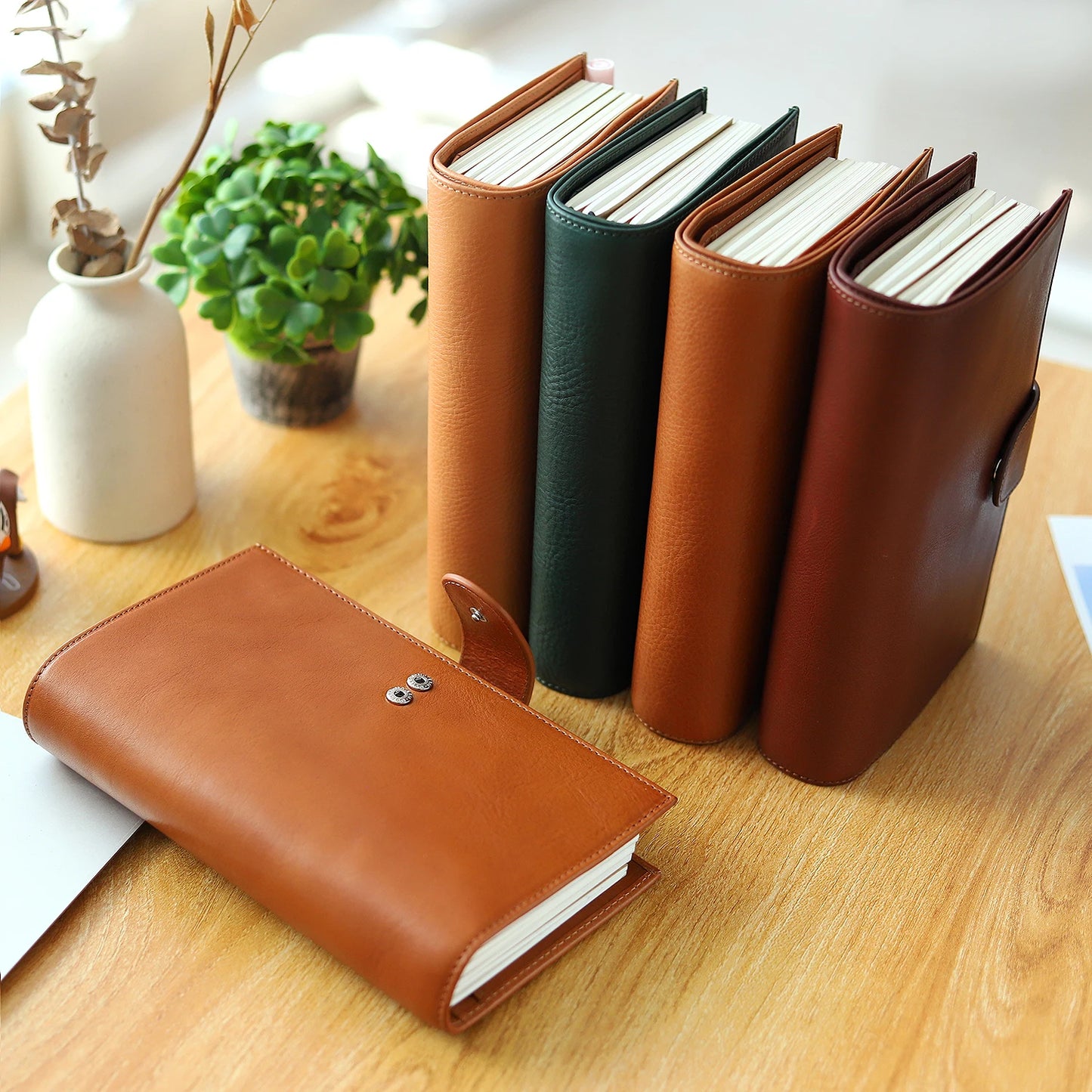 Moterm Travel Notebook Journal Companion Standard Planner Vegetable Tanned Leather Genuine Cowhide Organizer Diary