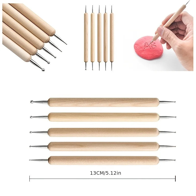 Clay Tools Kit Polymer Clay Tools Ceramics Clay Sculpting Air Dry Clay Tool Set for Pottery Craft Baking Carving Molding Shaping