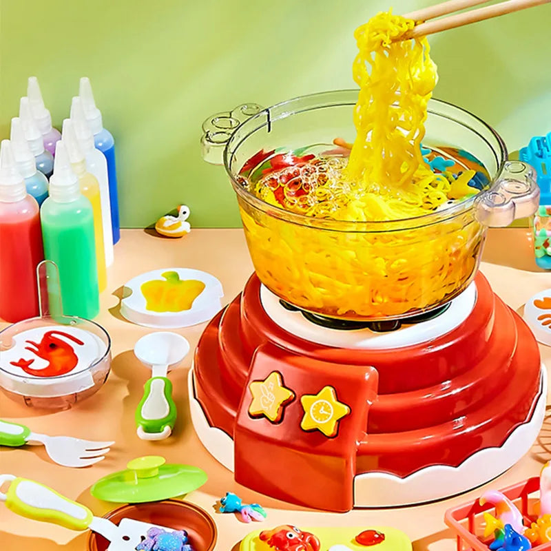 Magic Water Elf Kit with Hot Pot Machine DIY Fairy Handmade Cooking Pretend Play Toys Children festival birthday Kid gift Toy