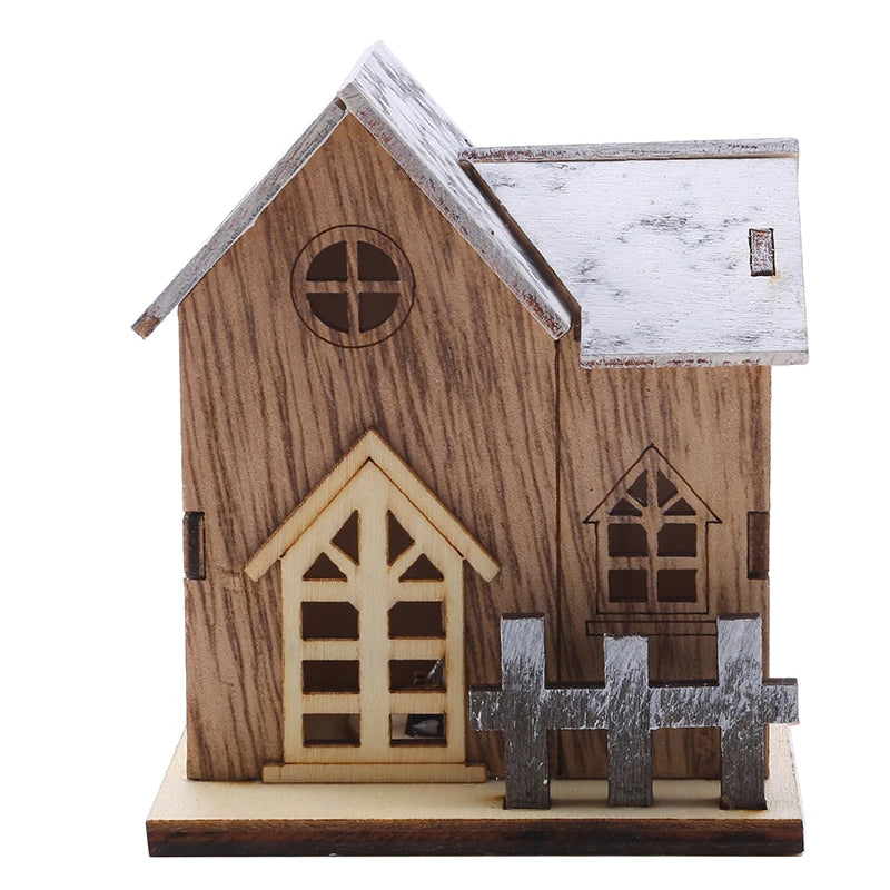 Nordic Simple Log Cabin Model Handicraft Ornaments Christmas Decoration Home Room Living Room Decorate Accessories