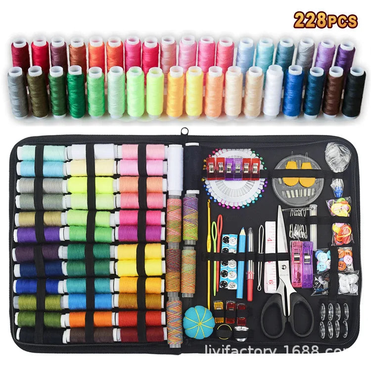 Sewing Kits DIY Multi-function Sewing Box Set for Hand Quilting Stitching Embroidery Thread Sewing Accessories Kits