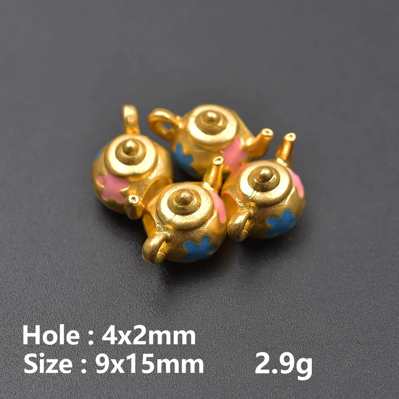 10Pcs/Lot Mix Styles Cute Sweets Candy Birthday Cake Charms Enamel Ice Cream Doughnut Breloques Jewelry Accessories Wholesale