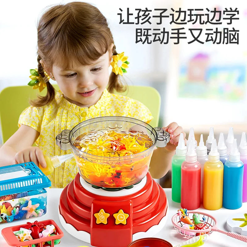 Magic Water Elf Kit with Hot Pot Machine DIY Fairy Handmade Cooking Pretend Play Toys Children festival birthday Kid gift Toy