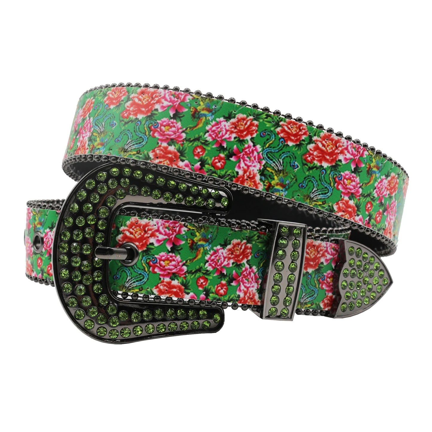 Printing  Rhinestone Western Belt Fashion Luxury Studded Belts for Men Strap Diamond White Belts Cowgirl Cowboy For Jeans