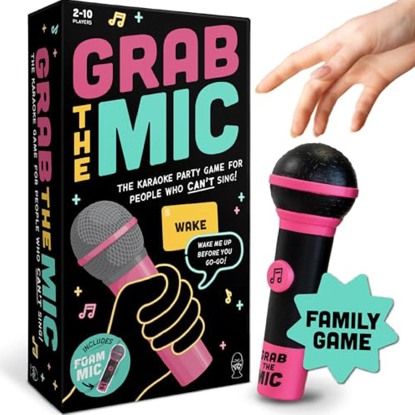 Lucky Egg Exciting Grab The Mic The Family Karaoke Game 2-10 Players Board Game for Bad Singers - 250 Lyric Cards Valentines Gift