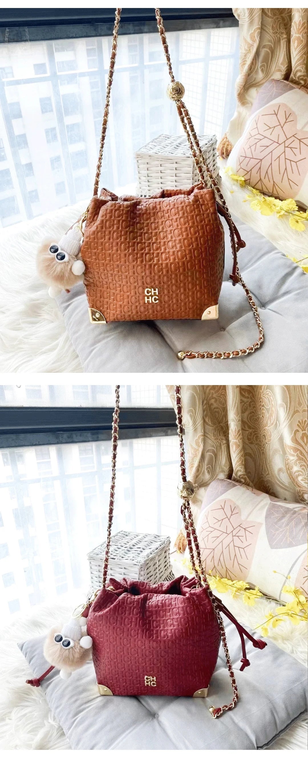 CH Fashion Bucket Bag Design Sense Hundred Brand Elegant Crossbody Women's Bag Letter Design Women's Bag With Shopping