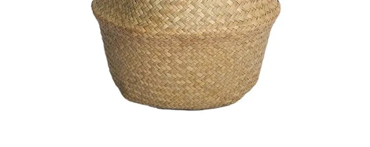 1pc Nordic Style Seaweed Wicker Basket for Home Storage - Perfect for Dirty Clothes, Plants, and Sundries - Hanging Decor Basket