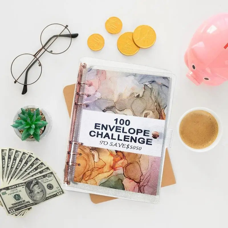 100 Envelopes Money Saving Challenge Budget Book Binder For 100-Days Cash Envelopes System Easy And Fun Way To Save 5 050