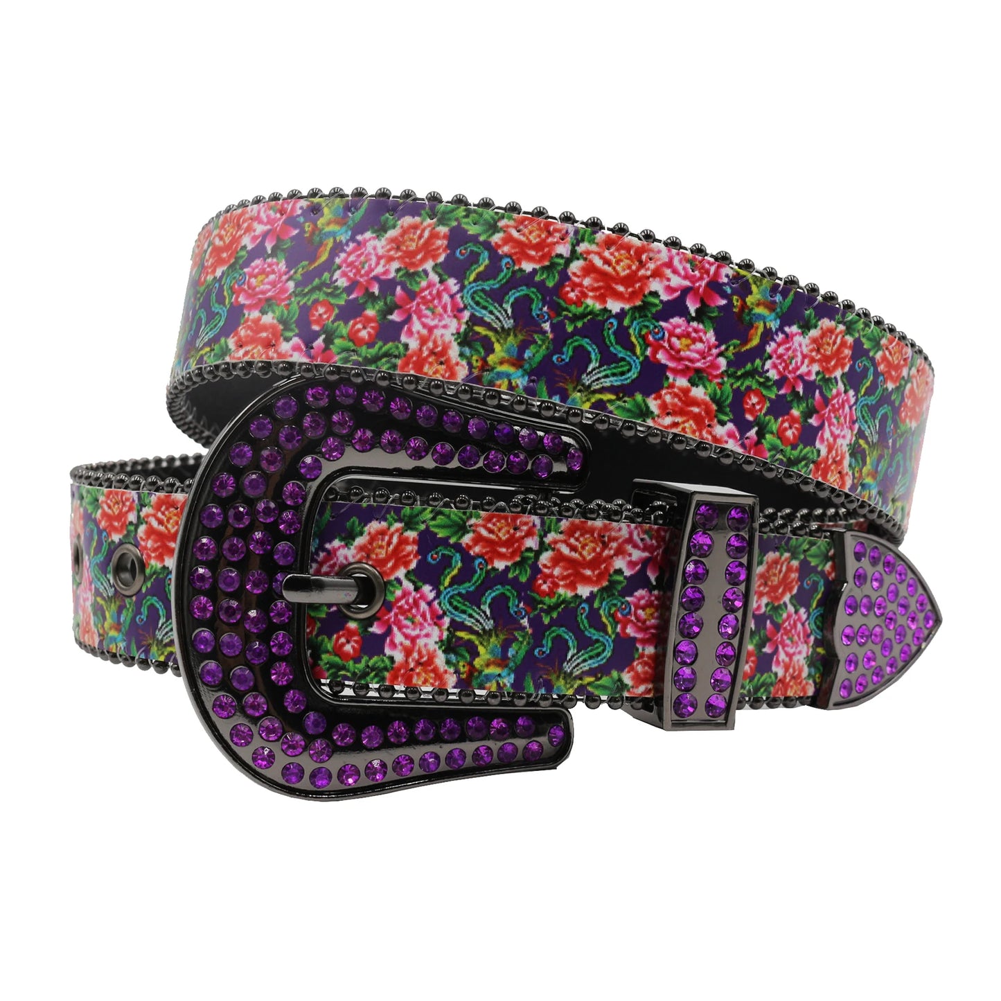 Printing  Rhinestone Western Belt Fashion Luxury Studded Belts for Men Strap Diamond White Belts Cowgirl Cowboy For Jeans