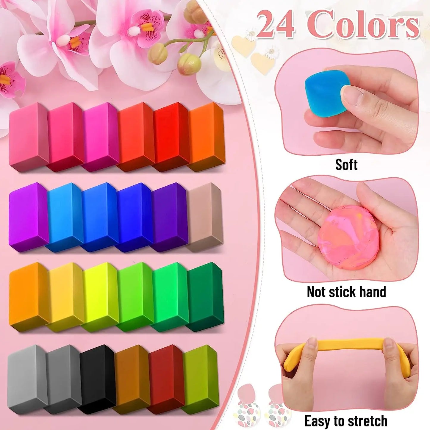 Polymer Clay Earring Making Kit Stainless Steel Cutters Mold Handmade Tool Pottery Diy Ceramic Craft Designer Jewelry Supplies