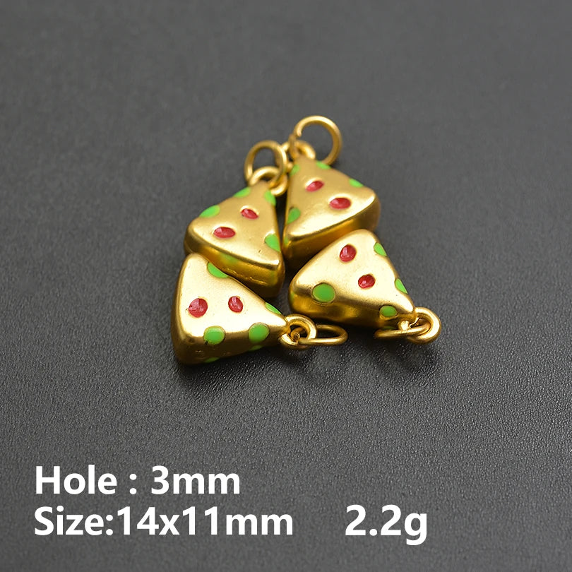 10Pcs/Lot Mix Styles Cute Sweets Candy Birthday Cake Charms Enamel Ice Cream Doughnut Breloques Jewelry Accessories Wholesale